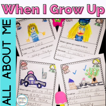 Preview of When I Grow Up I Want to be | Writing Activities | Prompts | Game for 1st Grade