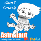 When I Grow Up - Astronaut Paper Puppet Coloring Page - Ca