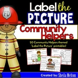 Community Helpers Label the Picture Writing Center Practice