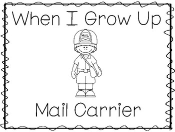 when i grow up i want to be a mail carrier preschool worksheets and