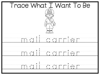 when i grow up i want to be a mail carrier preschool worksheets and