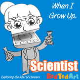 When I Grow Up - Scientist Paper Puppet Coloring Page - Ca