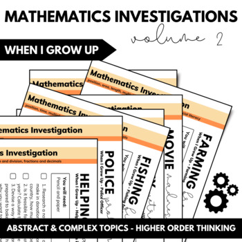 Preview of When I Grow Up - Volume 2: Mathematics Investigations