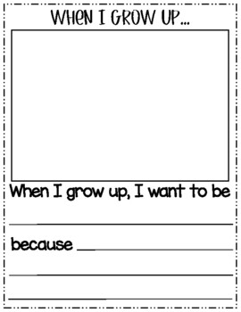 When I Grow Up... Writing by Kirby's Kindergarten | TPT