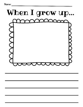 When I Grow Up Writing by Miss Raina's Classroom | TPT