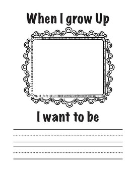 When I Grow Up Writing Activity by Porter's Classroom | TPT
