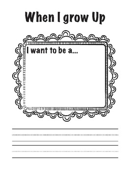 When I Grow Up Writing Activity by Porter's Classroom | TPT