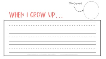 Preview of When I Grow Up Writing Prompt