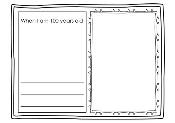 Preview of When I am 100 years old worksheet 100th Day of School Writing Activity
