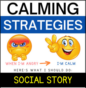 Preview of When I am Angry, Here What Should I Do | Social Story Poster| Visual Story