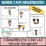 When I am Frustrated Social Story for Autism and Behavior 