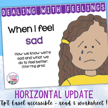 Preview of Identifying, managing feelings and emotions: sad girls