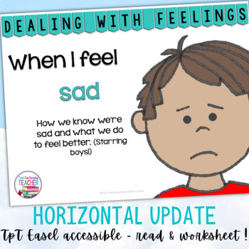Preview of Identifying, managing feelings and emotions: sad boys