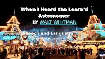 Preview of When I heard the learn’d astronomer, Walt Whitman Scaffolded activity, poetry