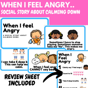 When I Feel Angry Calm Down Poster Autism Visual Aid Dementia SEN ASD BESD 