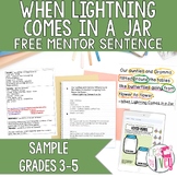 Free Mentor Sentence & Interactive Activity for When Light