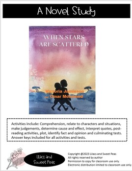 Preview of When Stars Are Scattered- A Comprehensive Novel Unit