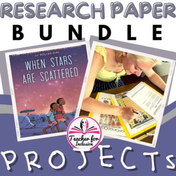 Preview of When Stars are Scattered Victoria Jamieson Project/Research Paper Bundle