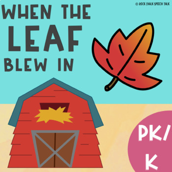 Preview of When The Leaf Blew In Speech Therapy Book Companion