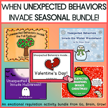 Preview of When Unexpected Behaviors Invade Seasonal/Holiday Bundle! (SEL/Self-Regulation)