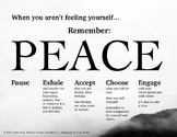 When You Aren't Feeling Yourself...PEACE Poster - Middle H