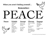 When You Aren't Feeling Yourself...PEACE Poster for Middle