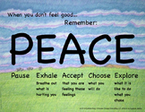 When You Don't Feel Good...PEACE Poster-Elem/Primary Schoo