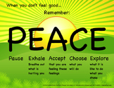 When You Don't Feel Good...PEACE Poster-Elementary/Primary