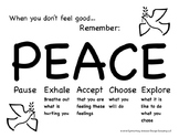 When You Don't Feel Good...PEACE Poster for Elementary/Pri