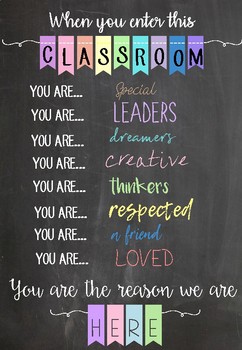 When You Enter This Classroom Door Sign by KreatedByKirsty | TpT