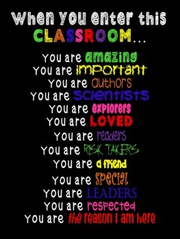 When You Enter This Classroom Poster by Heather Willcut | TpT