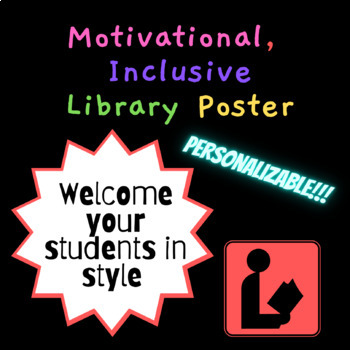 Preview of When You Enter this LIBRARY... - Motivational Poster