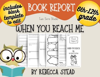 Preview of When You Reach Me, 6th-12th Grade Book Report Brochure, PDF, 2 Pages