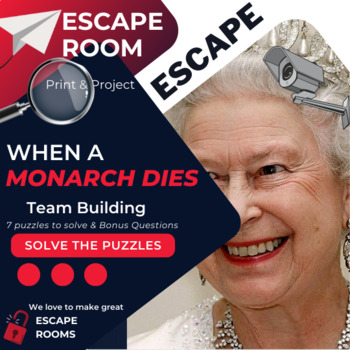 Preview of When a UK Monarch Dies Team Building Escape Room