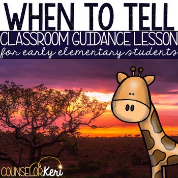 Preview of Tattling Activity: When to Tell School Counseling Classroom Guidance Lesson