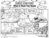 When to Wash Hands Coloring Activity