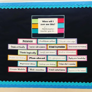 When will I ever use this? Math Bulletin Board by I Love Math | TpT