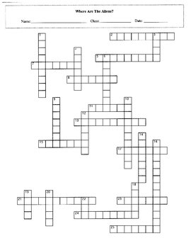 Where Are The Aliens? Crossword Puzzle with Key by Maura Derrick Neill
