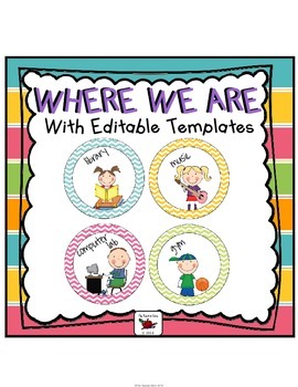 Classroom Where Are We Chart