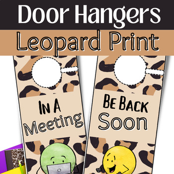 Where Are We? Leopard Print Decor Door Hangers For School Counselors