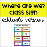 Where Are We? Sign Editable