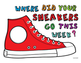 Where Did Your Sneakers Go This Week? BULLETIN BOARD ART