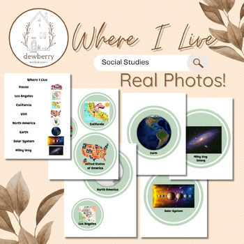 Preview of Where I Live PDF file and Canva Editable Template