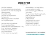 Where I'm From Poem 