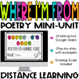 Distance Learning Poetry Writing: Digital Where I'm From Poem