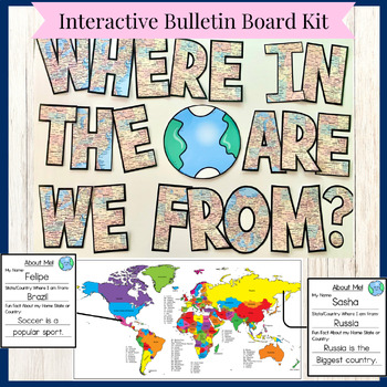Preview of Where In The World Are We From? Bulletin Board Kit for Diverse Classrooms