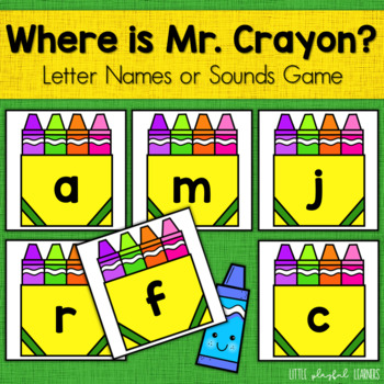 Preview of Where Is Mr. Crayon?  Letter Name & Letter Sound Identification Game