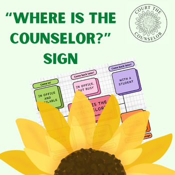 Where is the Counselor Door Sign Spring Theme