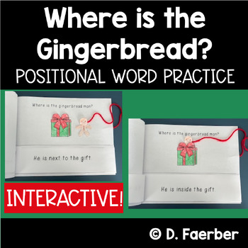 Preview of Where Is the Gingerbread Man - Positional Word Practice Book - Emergent Reader