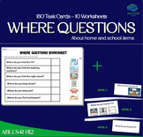 Where Questions I ABLLS-R H12 I 180 cards + 10 worksheets 